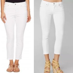 PAIGE Hollywood Hills White Cropped Jeans Size 27